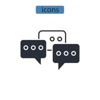 ícones de comunicação símbolo elementos vetoriais para infográfico web vetor