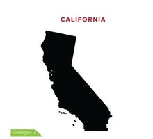 modelo de design de vetor de ícone de mapa da califórnia