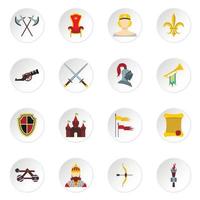 conjunto de ícones de cavaleiro, estilo simples