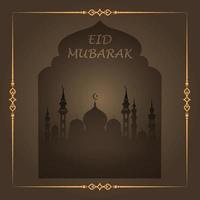 vetor de eid mubarak, desejo do ramadã. fundo islâmico árabe. design de cartões de saudação, lamps.moon árabe, mesquita, eid mubarak. postagens de mídia social, modelo de banner de mídia social,