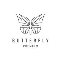design de logotipo vetor inspiração borboleta ícone estilo linear no fundo branco
