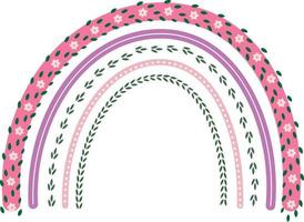 abstrato boho flor arco-íris vetor