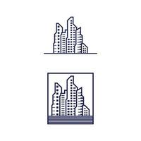 modelo de ícones de logotipo de vetor de imóveis e edifícios residenciais