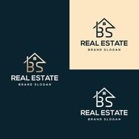 bs modelo de design de ícone de logotipo imobiliário inicial... eps vetor