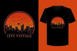 design de camiseta vintage retrô da cidade vetor