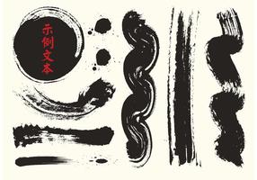 Pincéis chineses gratuitos do vetor da caligrafia