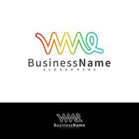 carta modelo de vetor de design de logotipo wme, ilustração inicial de conceitos de logotipo wme.