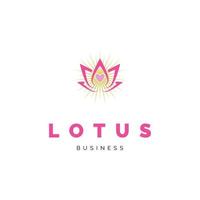 inspiração de design de logotipo de ícone de flor de lótus vetor