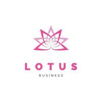inspiração de design de logotipo de ícone de flor de lótus vetor