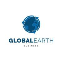 inspiração de design de logotipo de ícone de terra global vetor