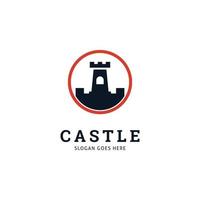 design de ilustração de modelo de logotipo de vetor de ícone de castelo