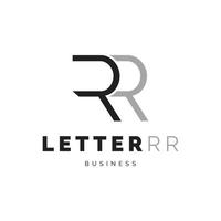 inspiração de design de logotipo de ícone de letra inicial rr vetor