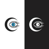 design de logotipo de vetor para cuidados com os olhos