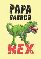 papai sauro rex vetor