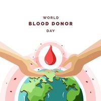 ilustração do dia mundial do doador de sangue vetor