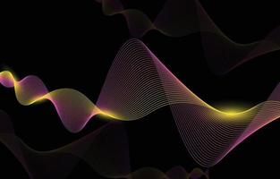 abstrato, elemento de onda de linha, papel de parede de equalizador de espectro de som, ilustração de tecnologia de partículas futurista vetorial. vetor