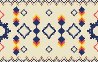 padrão sem emenda de tecido nativo americano navajo, fundo tradicional étnico tribal geométrico, elementos de design, design para tapete, papel de parede, roupas, tapete, interior, ilustração vetorial de bordado. vetor