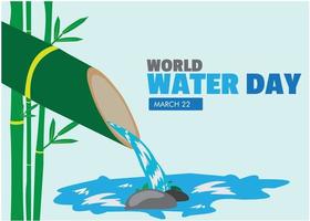 feliz dia mundial da água 22 de março vetor