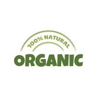 rótulo orgânico, logotipo. conceito de produto orgânico e natural. vetor