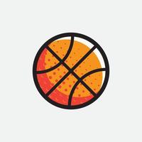 ilustração de bola de basquete isolada em fundo branco vetor