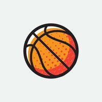 ilustração de bola de basquete isolada em fundo branco vetor