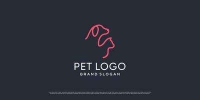 logotipo do animal de estimação com elemento criativo com vetor premium de objeto de cachorro e gato parte 4