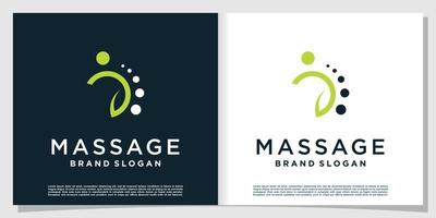 logotipo de massagem com elemento criativo premium vector parte 6