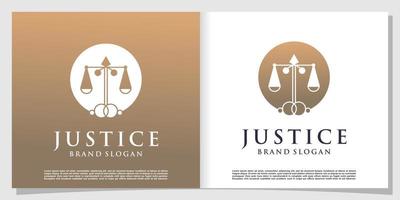 logotipo da justiça com vetor premium de conceito único criativo