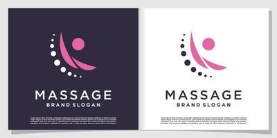 logotipo de massagem com elemento criativo premium vector parte 3