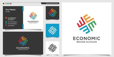 logotipo econômico com vetor premium de design de elemento abstrato criativo