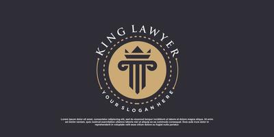 logotipo de direito para justiça, advogado, empresa de advocacia ou vetor premium de pessoa