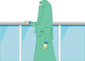mulheres muçulmanas em belos vestidos vetor