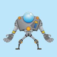 tecnologia de personagem robô guerreiro ciborgue em segundo plano, perfeito para mascote, design de camiseta, adesivo, pôster, mercadoria e logotipo de e-sport vetor