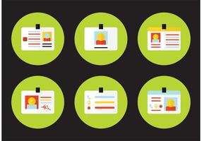 Vetores de cartão de identificação