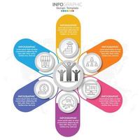 modelo infográfico com etapas e processo para seu projeto. vetor