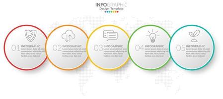 modelo infográfico com etapas e processo para seu projeto. vetor