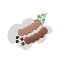 imagem de ilustração de frutas de tamarindo. ícone de frutas de tamarindo, frutas. vetor