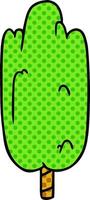 doodle de desenho animado única árvore verde vetor