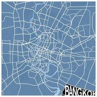 mapa de arte de rua de bangkok tailândia vetor