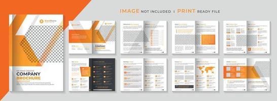 modelo de brochura de perfil da empresa ou modelo de design de brochura de negócios de várias páginas vetor