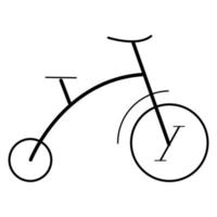 ícone de bicicleta em fundo branco. ilustração vetorial plana. eps 10. vetor