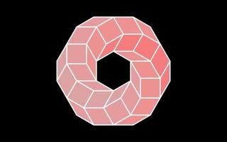 abstrato de vetor pastel rosa elipse geométrica