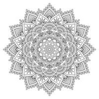 mandala padrão arte fundo preto e branco padrão floral mínimo. livro para colorir vetor page.pro.