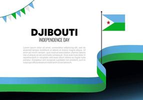 dia da independência do djibuti para celebração nacional em 27 e 28 de junho. vetor