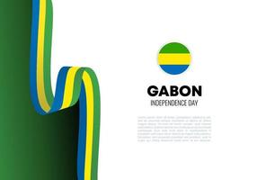 dia da independência do gabão para celebração nacional em 17 de agosto. vetor