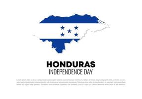 cartaz de banner de fundo do dia da independência de honduras para celebração nacional em 15 de setembro com ilha de honduras. vetor