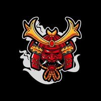 design de camiseta de vetor de ilustração de samurai