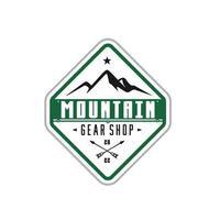 inspiração de design de emblema de logotipo de montanha vintage vetor
