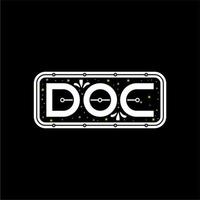 design de iniciais de logotipo de carta doc vetor