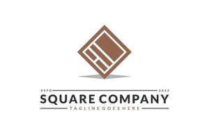 design de logotipo abstrato quadrado simples para empresa de negócios vetor